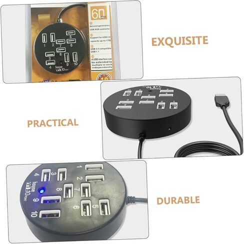 USB Hub 10-Port USB Splitter USB Extender USB محول لأجهزة الكمبيوتر المحمول USB Port Hub in Kuwait