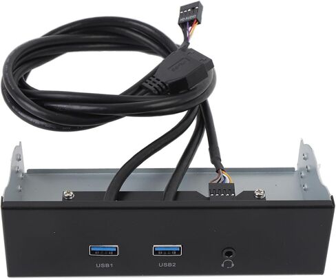 محور اللوحة الأمامية USB 3.2 Gen 1، محول فتحة محرك الأقراص الضوئية مقاس 5.25 بوصة مع منفذي USB 3.2 ومقبس سماعة الرأس، موصل 19 سنًا، نقل بيانات بسرعة 5 جيجابت في الثانية in Kuwait