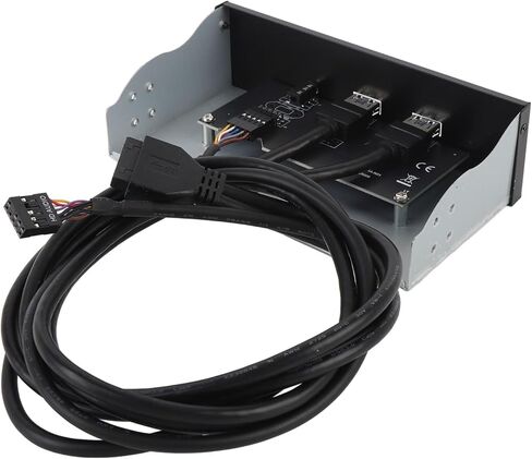 محور اللوحة الأمامية USB 3.2 Gen 1، محول فتحة محرك الأقراص الضوئية مقاس 5.25 بوصة مع منفذي USB 3.2 ومقبس سماعة الرأس، موصل 19 سنًا، نقل بيانات بسرعة 5 جيجابت في الثانية in Kuwait