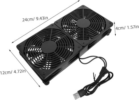 Sewroro Dual USB Cooling Fans Ultra-Thin Computer Case Fan with Speed Compact USB Powered Cooler for Laptop Heat Dissipation and Overheating Prevention in Saudi Arabia