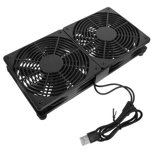 Lurrose Dual USB Cooling Fan for Computer Case Speed Small Cooler with Quiet Operation Material Efficient Heat Dissipation for Desktop and Router Cooling in Saudi Arabia