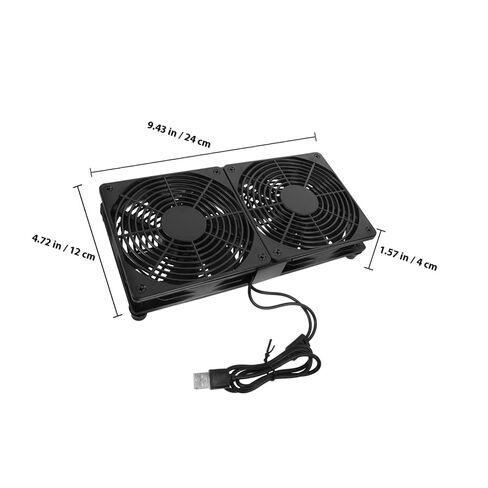 Lurrose Dual USB Cooling Fan for Computer Case Speed Small Cooler with Quiet Operation Material Efficient Heat Dissipation for Desktop and Router Cooling in Saudi Arabia