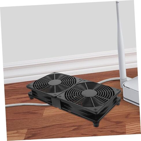Lurrose Dual USB Cooling Fan for Computer Case Speed Small Cooler with Quiet Operation Material Efficient Heat Dissipation for Desktop and Router Cooling in Saudi Arabia