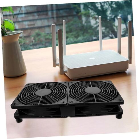 Lurrose Dual USB Cooling Fan for Computer Case Speed Small Cooler with Quiet Operation Material Efficient Heat Dissipation for Desktop and Router Cooling in Saudi Arabia