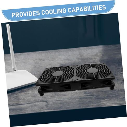 Lurrose Dual USB Cooling Fan for Computer Case Speed Small Cooler with Quiet Operation Material Efficient Heat Dissipation for Desktop and Router Cooling in Saudi Arabia