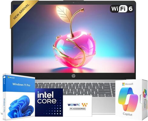 HP New Generation 15.6" FHD Business AI Laptop, Intel Core 7 150U(10 Cores, Up to 5.4 GHz), 16GB RAM, 512GB PCIE, Microsoft Copilot, Bluetooth 5.4, Ultra Quiet Design, Long Battery Life | Windows 11 in Kuwait