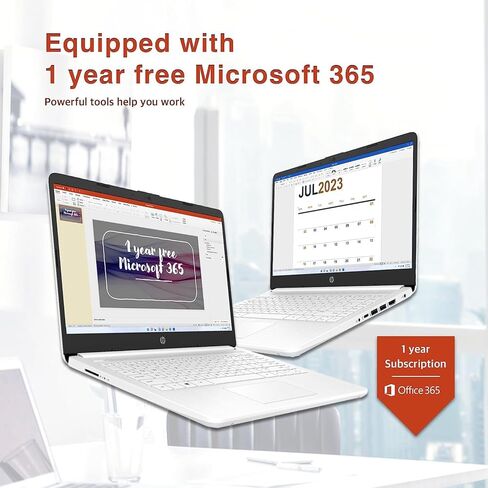 كمبيوتر محمول HP Stream 14 بوصة عالي الدقة ونحيف وخفيف الوزن، Intel Celeron N4120، ذاكرة الوصول العشوائي 16 جيجابايت، تخزين eMMC سعة 64 جيجابايت، عمر بطارية طويل، كاميرا ويب عالية الدقة، HDMI، أبيض، Office 365 لمدة عام واحد، Windows 11 S، 128 جيجابايت Cue in Kuwait