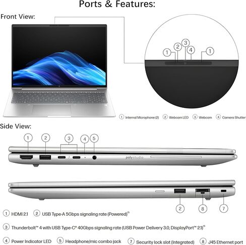 الكمبيوتر المحمول HP Flagship الذي يعمل باللمس للأعمال - شاشة لمس FHD IPS مقاس 15.6 بوصة • Intel 10-Core i7 1355U • رسومات Intel Iris Xe • Windows 11 Pro • Copilot+ PC • WiFi 6 • Bluetooth • ذاكرة وصول عشوائي (RAM) سعة 16 جيجابايت + محرك أقراص SSD سعة 512 in Kuwait