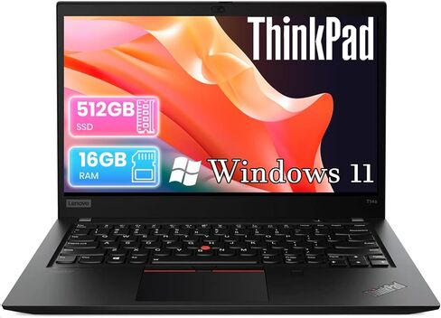 كمبيوتر محمول Lenovo Thinkpad T14s Win 11 Pro، كمبيوتر محمول 14 بوصة FHD (1920x1080)، معالج Intel Core i7-10510U، ذاكرة وصول عشوائي 16 جيجابايت، 512 جيجابايت SSD، نوع C، كمبيوتر محمول Thinkpad (متجدد) in Kuwait