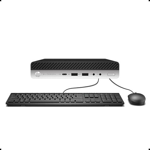 HP EliteDesk 800 G4 Mini Desktop PC, Core i5-8500T, 8 GB RAM, 256 GB SSD, USB BT, USB WiFi, Windows 11 Pro (Renewed) in Saudi Arabia