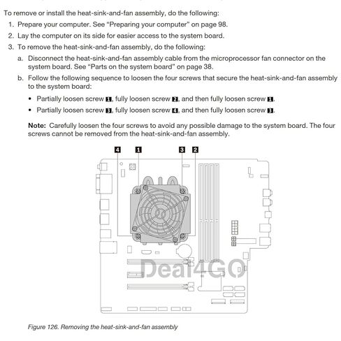 Deal4GO 65W CPU Cooling Fan Heatsink 00KT106 03T9512 بديل لجهاز Lenovo ThinkCentre M70s M720s M910s M920S M93P، P360 P350 P340 P330 P320 in Kuwait