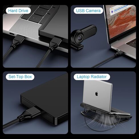 كابل USB إلى USB، 2 حزمة 6FT USB2.0 ذكر إلى ذكر كابل USBA إلى USBA طرف مزدوج A إلى USBCord لنقل البيانات، مكبر الصوت، الشاشة، مبرد الكمبيوتر المحمول، KVM، محرك الأقراص الصلبة الخارجي، التلفزيون، مشغل DVD، المحور in Kuwait