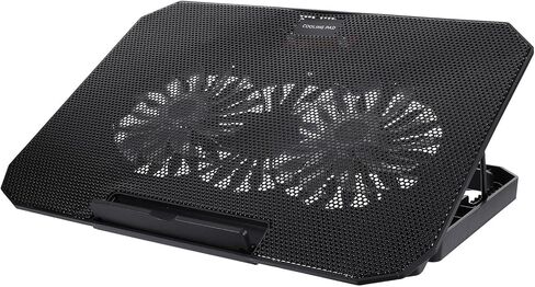 Laptop Cooler Stand with Two Ultra-Quiet Fans USB Powered Notebook Radiator Height Portable Cooling Pad for Efficient Heat Dissipation in Saudi Arabia