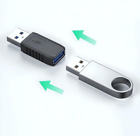 5 قطعة USB3.0 محولات ذكر إلى أنثى 90 درجة تدعم نقل البيانات السريع لألعاب الكمبيوتر وأنظمة السيارات موصل USB للسيارة in Kuwait