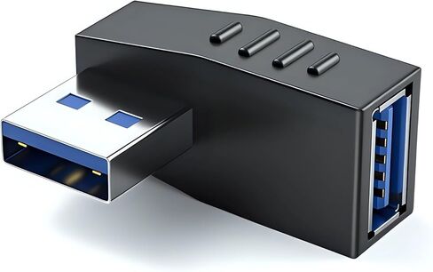 5 قطعة USB3.0 محولات ذكر إلى أنثى 90 درجة تدعم نقل البيانات السريع لألعاب الكمبيوتر وأنظمة السيارات موصل USB للسيارة in Kuwait