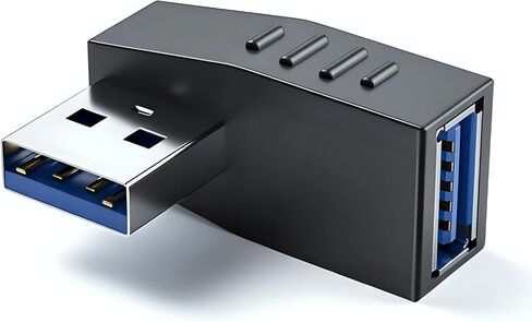 5 قطعة USB3.0 محولات ذكر إلى أنثى 90 درجة تدعم نقل البيانات السريع لألعاب الكمبيوتر وأنظمة السيارات موصل USB للسيارة in Kuwait