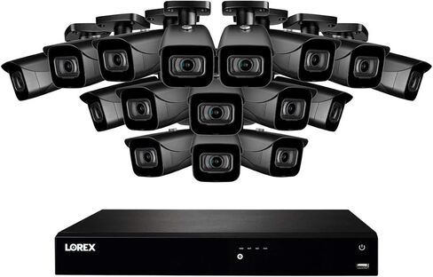 نظام فيوجن NVR 16 قناة مع كاميرات IP 4K (8MP) 16 / أسود in Kuwait