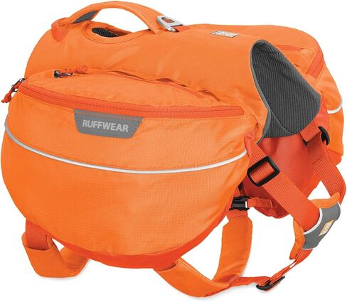 Ruffwear، حقيبة ظهر للكلاب، حقيبة للمشي لمسافات طويلة والتخييم مع حقائب سرج، لون برتقالي، مقاس X-Small in Saudi Arabia