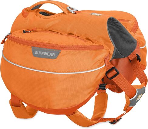 Ruffwear، حقيبة ظهر للكلاب، حقيبة للمشي لمسافات طويلة والتخييم مع حقائب سرج، لون برتقالي، مقاس X-Small in Saudi Arabia