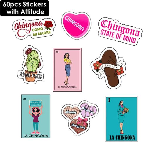 ملصقات Chingona المضحكة للنساء المكسيكيات - ملصقات للهاتف والكمبيوتر المحمول وزجاجة المياه وسجل القصاصات - هدايا المكسيك in Kuwait