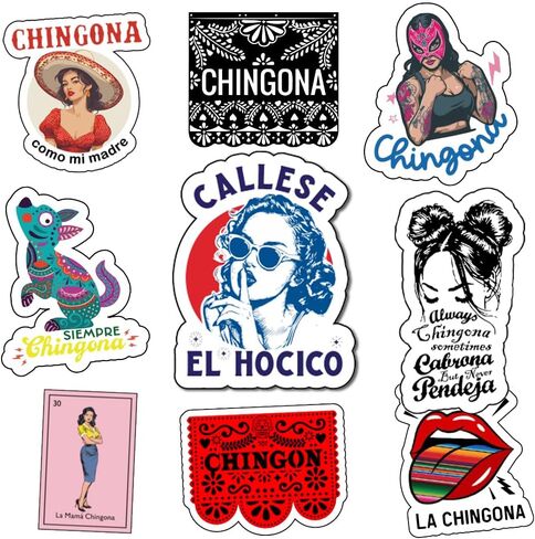 ملصقات Chingona المضحكة للنساء المكسيكيات - ملصقات للهاتف والكمبيوتر المحمول وزجاجة المياه وسجل القصاصات - هدايا المكسيك in Kuwait