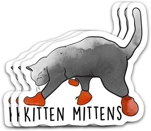 (3 قطع) ملصق من الفينيل باقتباسات مضحكة من Kitten Mittens، اقتباسات فيلم، اقتباس ساخر، ملصق مقطوع بالقالب مقاوم للماء لزجاجة المياه، الكمبيوتر المحمول، القبعة الصلبة، الخوذة، السيارة، الهاتف 3 بوصات in Kuwait