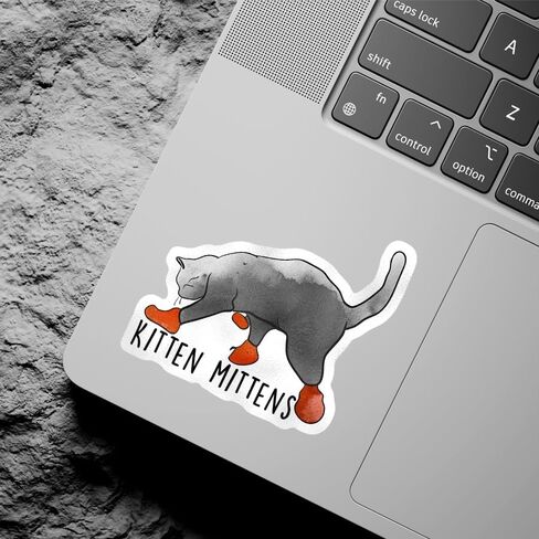 (3 قطع) ملصق من الفينيل باقتباسات مضحكة من Kitten Mittens، اقتباسات فيلم، اقتباس ساخر، ملصق مقطوع بالقالب مقاوم للماء لزجاجة المياه، الكمبيوتر المحمول، القبعة الصلبة، الخوذة، السيارة، الهاتف 3 بوصات in Kuwait