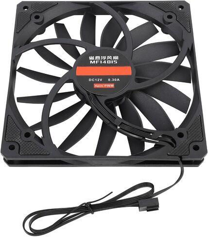 Dpofirs PWM Case Fan, 1100 RPM 4 Pin 12V Low Noise PC Cooling Fan Ultra Slim 15mm for Computer (Black) in Saudi Arabia