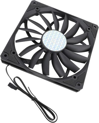 Dpofirs PWM Case Fan, 1100 RPM 4 Pin 12V Low Noise PC Cooling Fan Ultra Slim 15mm for Computer (Black) in Saudi Arabia