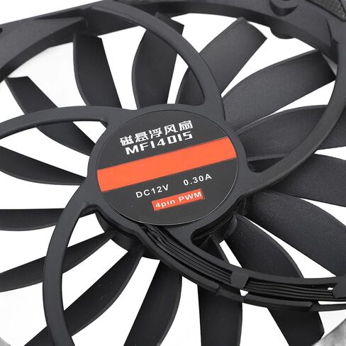 Dpofirs PWM Case Fan, 1100 RPM 4 Pin 12V Low Noise PC Cooling Fan Ultra Slim 15mm for Computer (Black) in Saudi Arabia