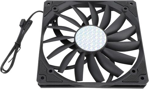 Dpofirs PWM Case Fan, 1100 RPM 4 Pin 12V Low Noise PC Cooling Fan Ultra Slim 15mm for Computer (Black) in Saudi Arabia