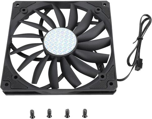 Dpofirs PWM Case Fan, 1100 RPM 4 Pin 12V Low Noise PC Cooling Fan Ultra Slim 15mm for Computer (Black) in Saudi Arabia