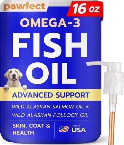 PawfectCHEW Fish Oil Omega 3 for Dogs - Allergy Relief - Joint Health - Itch Relief, Shedding - Skin and Coat Supplement - Alaskan Salmon Oil Chews - Omega 3 6 9 - EPA & DHA Fatty Acids in Kuwait