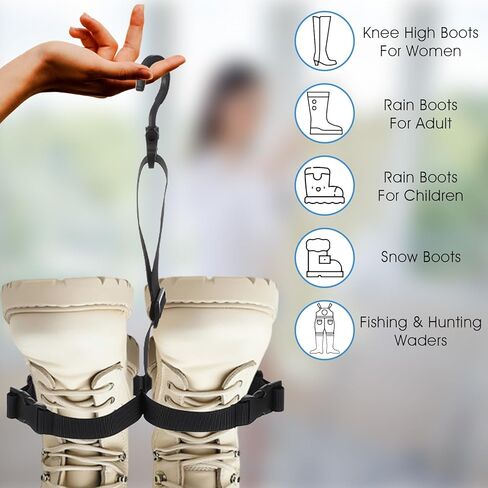 3 Pcs Fishing Wader Boot Hanger Fishing Boot Rack Men with Adjustable Belt and Swivel Dryer Hanger for Storage Drying in Kuwait