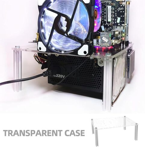 Homoyoyo Open Frame Computer Case with Stable Bracket Construction Compatible with Matx Motherboards Sturdy Base Stand for Open Air PC Workstation Suitable for Gaming and Office Use in Saudi Arabia