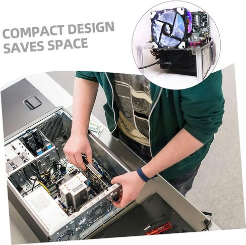 BESPORTBLE Open Frame PC Case Bracket for MATX Motherboards Transparent Chassis Stand DIY Computer Workstation with Stable Base for Component Display in Kuwait