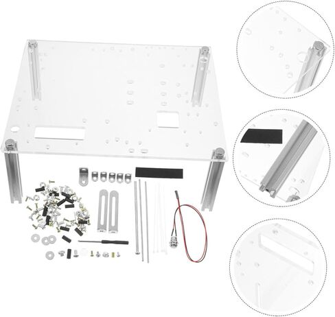 BESPORTBLE Open Frame PC Case Bracket for MATX Motherboards Transparent Chassis Stand DIY Computer Workstation with Stable Base for Component Display in Kuwait