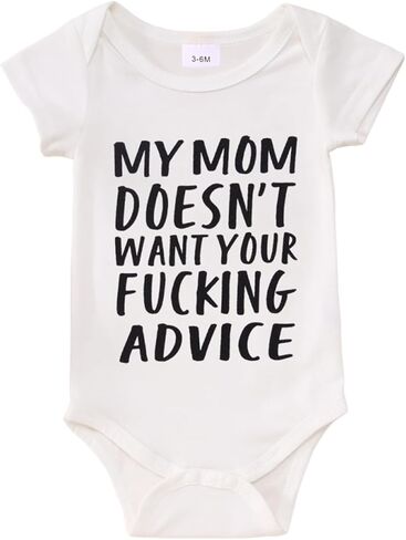 Newborn Infant Girls Boys Onesie Bodysuit My Mom Does Not Want Your Advice Romper Funny Baby Unisex Gift Clothes in Saudi Arabia
