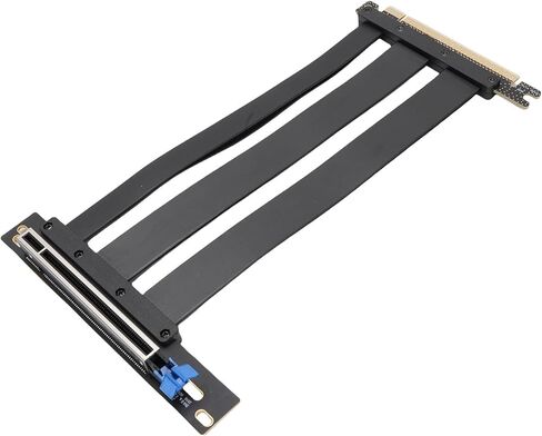 Zunate PCIE 5.0 Riser Cable 16X, High Speed Gen 5 GPU Extension for Vertical Mount, 128GB / s EMI Shielded & Flexible, 90 Degree Connector for 4090 & PCIE 4.0 (15cm) in Saudi Arabia