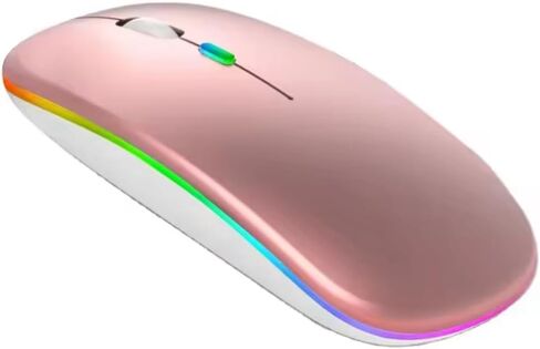 Wireless Mouse with Ergonomic Design for Computer and Desktop, Rose Gold in Saudi Arabia