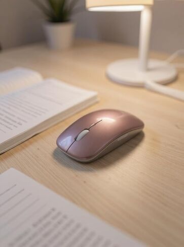 Wireless Mouse with Ergonomic Design for Computer and Desktop, Rose Gold in Saudi Arabia