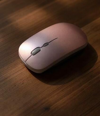 Wireless Mouse with Ergonomic Design for Computer and Desktop, Rose Gold in Saudi Arabia