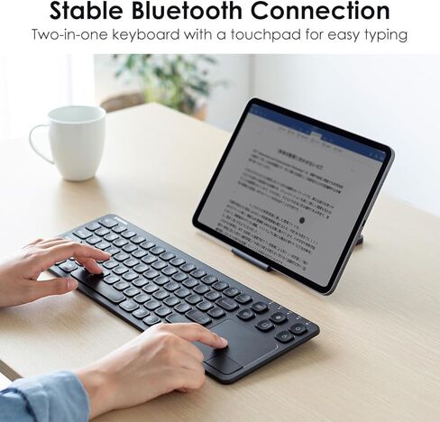 SANWA Wired Trackball Mouse + Bluetooth Keyboard with Touchpad Set, Silent Click Roller Ball Mice, Multi Device Trackpad Keyboard, Compatible with Mac, Laptop, Computer, Windows, macOS, Red in Saudi Arabia