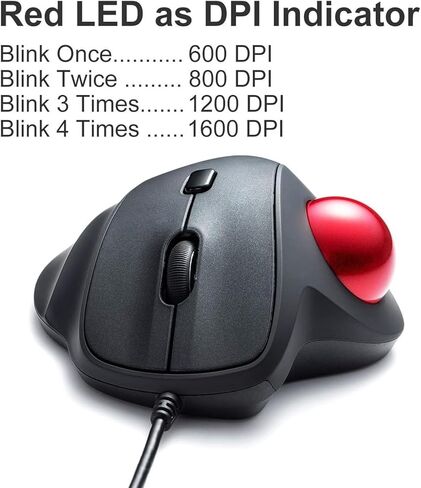 SANWA Wired Trackball Mouse + Bluetooth Keyboard with Touchpad Set, Silent Click Roller Ball Mice, Multi Device Trackpad Keyboard, Compatible with Mac, Laptop, Computer, Windows, macOS, Red in Saudi Arabia
