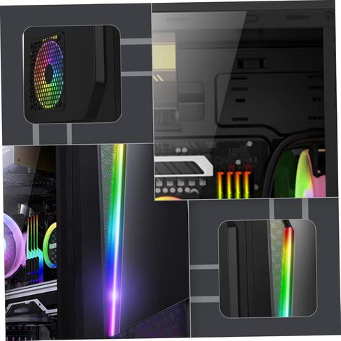 Transparent Side Panel Computer Case ATX mATX Mini Tower Compatible Chassis with Mesh Cooling Front Panel Supports Triple SSD Storage for Gaming Office Home Use in Saudi Arabia