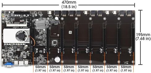 اللوحة الأم للتعدين بوحدة المعالجة المركزية Kisangel 8Gpu مع ذاكرة Ddr3 وواجهة VGA مدمجة لعمال المناجم ومنصات التعدين GPU in Kuwait