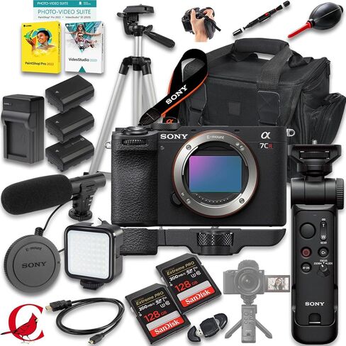 Sony Alpha a7CR Mirrorless Camera + Sony GP-VPT3 Wireless Shooting Grip + 256 GB Memory Card+ 2pc Extra Battery + More (24pc Bundle) in Saudi Arabia