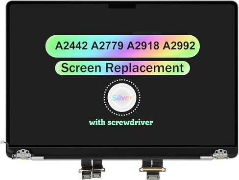 Screen Replacement for MacBook Pro A2442 A2779 A2918 A2992 Retina M1 M2 M3 2021 2023 EMC 3650 EMC 8102 EMC 8304 EMC 8407 Retina Full LCD Display Assembly 14.2" 3024 x 1964 (Silver) in Saudi Arabia