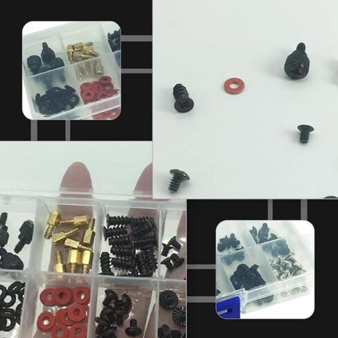 BESPORTBLE 114pcs Computer Repair Screws Kit Countersunk Head Metal Screws, Copper Pillars, and Paper Washers for Desktop PC Case Assembly and Maintenance in Saudi Arabia