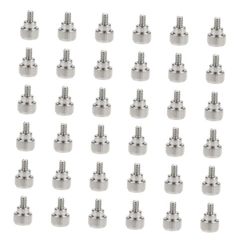 100pcs Knurled Thumbscrew Replacement Computer Case Screws Silver Side Panel Fixing Screws for Desktop PC Chassis Maintenance and Assembly in Saudi Arabia